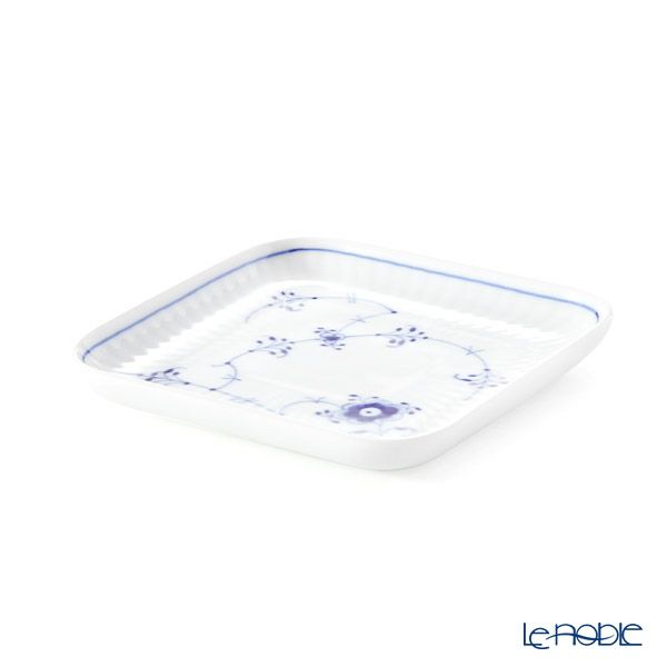 ロイヤルコペンハーゲン（Royal Copenhagen） ブルー フルーテッド プレイン スモールスクエアディッシュ 10x10cm 1101709／1026608