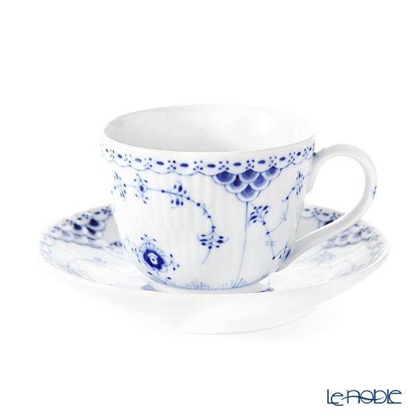 ロイヤルコペンハーゲン（Royal Copenhagen） ブルー フルーテッド ハーフレース カップ＆ソーサー 200ml 1102059／1020522