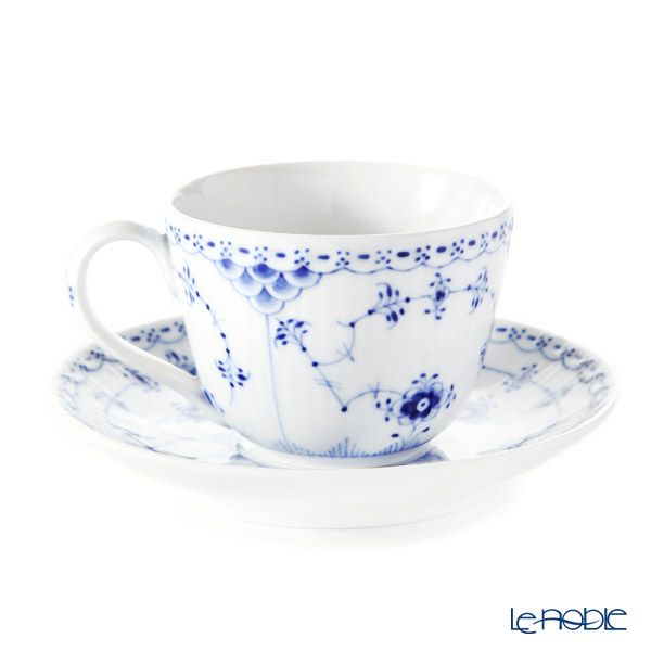 ロイヤルコペンハーゲン（Royal Copenhagen） ブルー フルーテッド ハーフレース カップ＆ソーサー 200ml 1102059／1020522