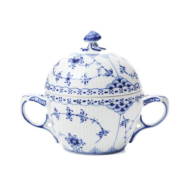 ロイヤルコペンハーゲン（Royal Copenhagen） ブルー フルーテッド ハーフレース シュガーボウル L 200ml 1102159／1017210