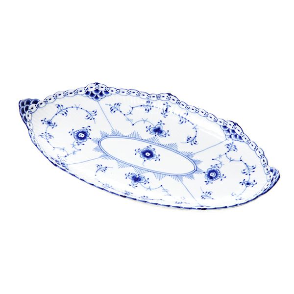 ロイヤルコペンハーゲン（Royal Copenhagen） ブルー フルーテッド ハーフレース ディッシュ（楕円） 24.5×12cm 1102349