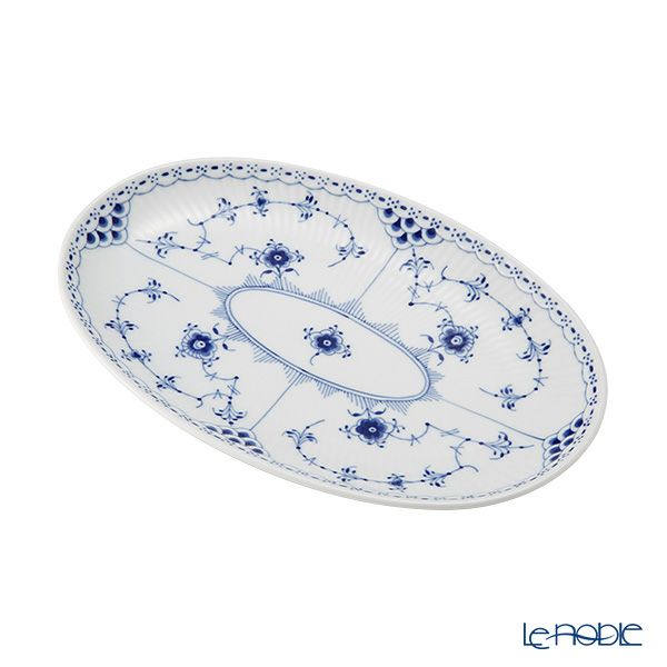 ロイヤルコペンハーゲン（Royal Copenhagen） ブルー フルーテッド ハーフレース オーバルディッシュ 23.5cm 1102356／1064775