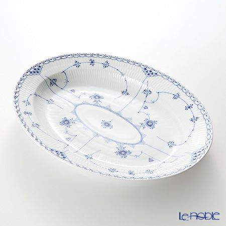 ロイヤルコペンハーゲン（Royal Copenhagen） ブルー フルーテッド ハーフレース ディッシュ（楕円） 36.5×29cm 1102375／1017212
