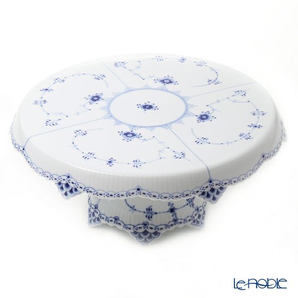 ロイヤルコペンハーゲン（Royal Copenhagen） ブルー フルーテッド ハーフレース ケーキスタンド 31×H13.5cm 1102434／1026609