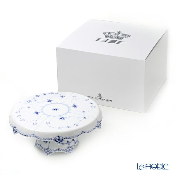 ロイヤルコペンハーゲン（Royal Copenhagen） ブルー フルーテッド ハーフレース ケーキスタンド 31×H13.5cm 1102434／1026609