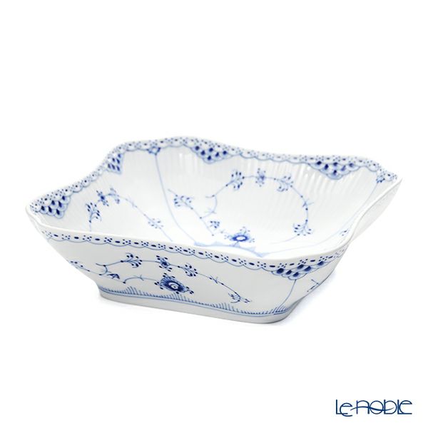 ロイヤルコペンハーゲン（Royal Copenhagen） ブルー フルーテッド ハーフレース サラダボウル（スクエア） 21cm 1102578／1017219