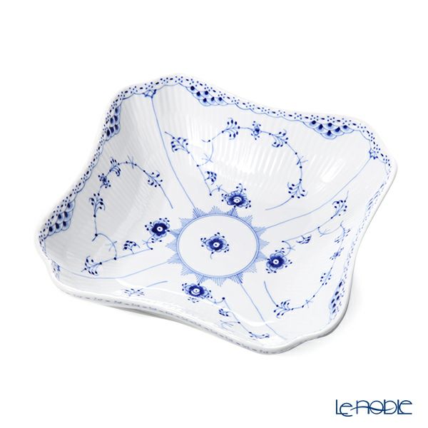 ロイヤルコペンハーゲン（Royal Copenhagen） ブルー フルーテッド ハーフレース サラダボウル（スクエア） 21cm 1102578／1017219