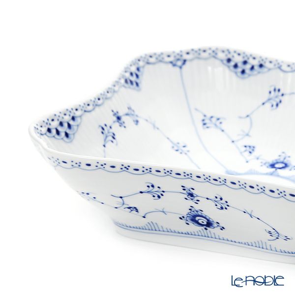 ロイヤルコペンハーゲン（Royal Copenhagen） ブルー フルーテッド ハーフレース サラダボウル（スクエア） 21cm 1102578／1017219