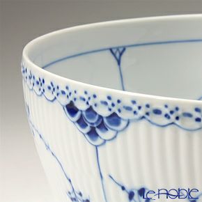 ロイヤルコペンハーゲン（Royal Copenhagen） ブルー フルーテッド ハーフレース サラダボウル（L） 10.5×24.5cm 1102579／1017220
