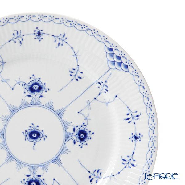 ロイヤルコペンハーゲン（Royal Copenhagen） ブルー フルーテッド ハーフレース プレート（フラット） 22cm 1102622／1017223
