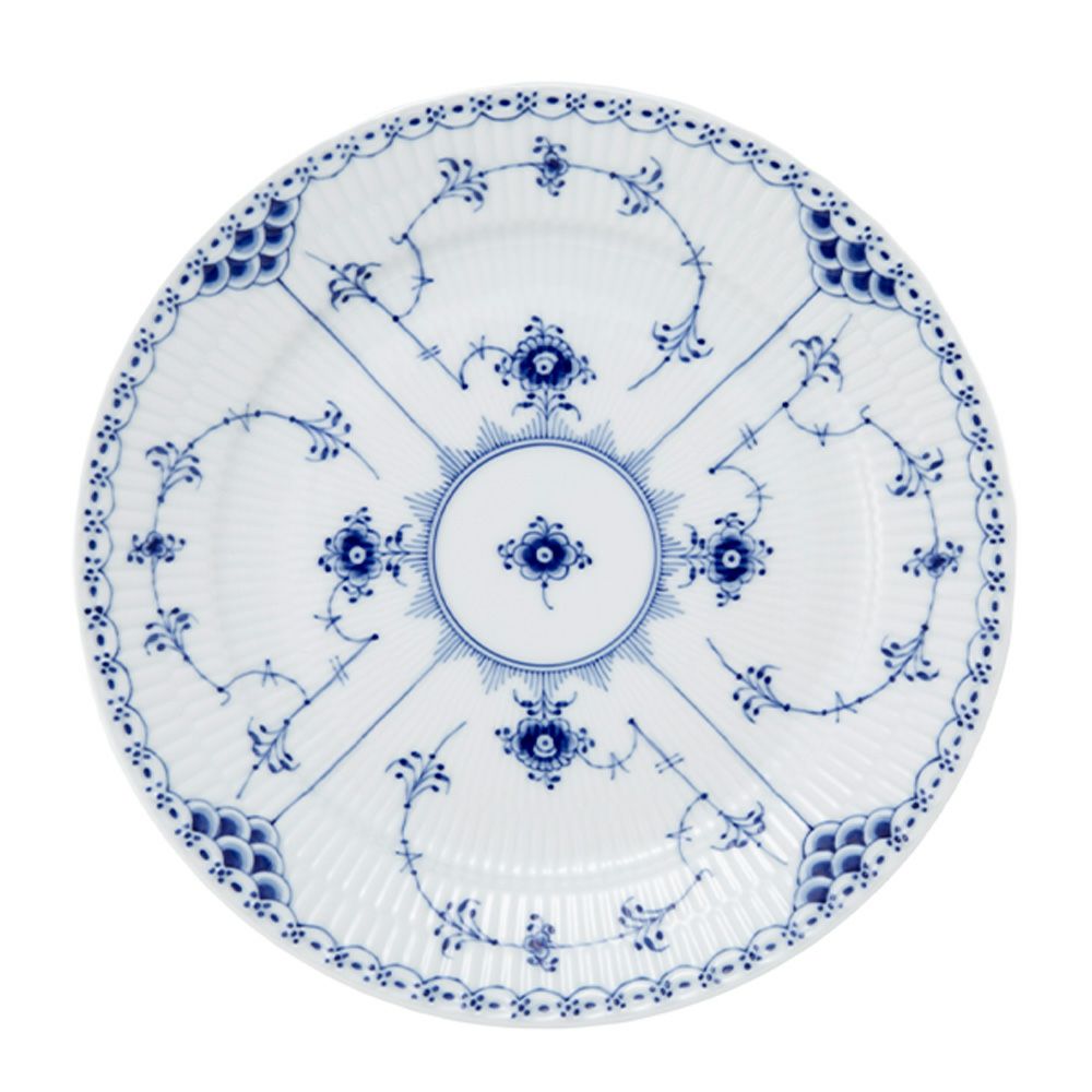 ロイヤルコペンハーゲン（Royal Copenhagen） ブルー フルーテッド ハーフレース プレート（フラット） 25cm 1102625／1017224
