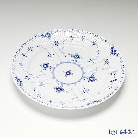 ロイヤルコペンハーゲン（Royal Copenhagen） ブルー フルーテッド ハーフレース プレート（フラット） 27cm 1102627／1017225