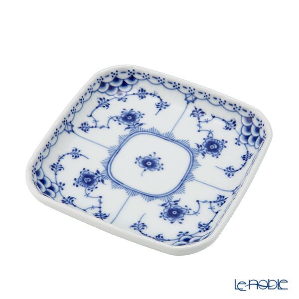 ロイヤルコペンハーゲン（Royal Copenhagen） ブルー フルーテッド ハーフレース スモールスクエアディッシュ 10.5cm 1102709／1066922