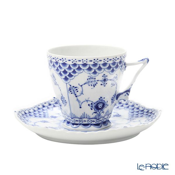 ロイヤルコペンハーゲン（Royal Copenhagen） ブルー フルーテッド フルレース コーヒーカップ＆ソーサー（S） 140ml 1103068／1017226
