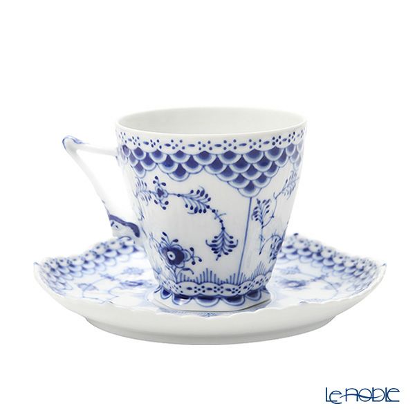 ロイヤルコペンハーゲン（Royal Copenhagen） ブルー フルーテッド フルレース コーヒーカップ＆ソーサー（S） 140ml 1103068／1017226