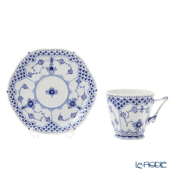 ロイヤルコペンハーゲン（Royal Copenhagen） ブルー フルーテッド フルレース コーヒーカップ＆ソーサー（S） 140ml 1103068／1017226