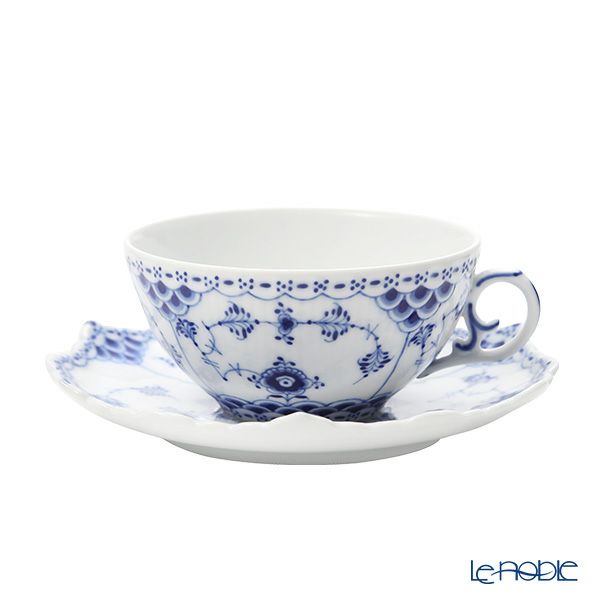 ロイヤルコペンハーゲン（Royal Copenhagen） ブルー フルーテッド フルレース ティーカップ＆ソーサー 220ml 1103080／1017227