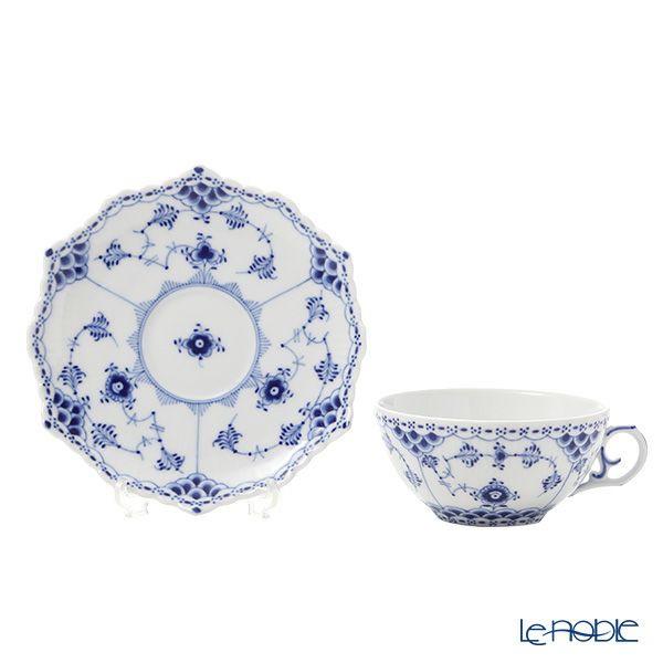 ロイヤルコペンハーゲン（Royal Copenhagen） ブルー フルーテッド フルレース ティーカップ＆ソーサー 220ml 1103080／1017227
