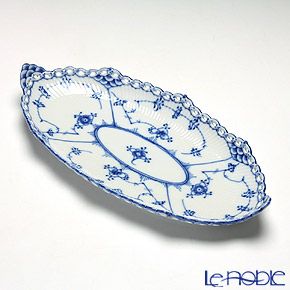 ロイヤルコペンハーゲン（Royal Copenhagen） ブルー フルーテッド フルレース ディッシュ（楕円） 24.5×12cm 1103349