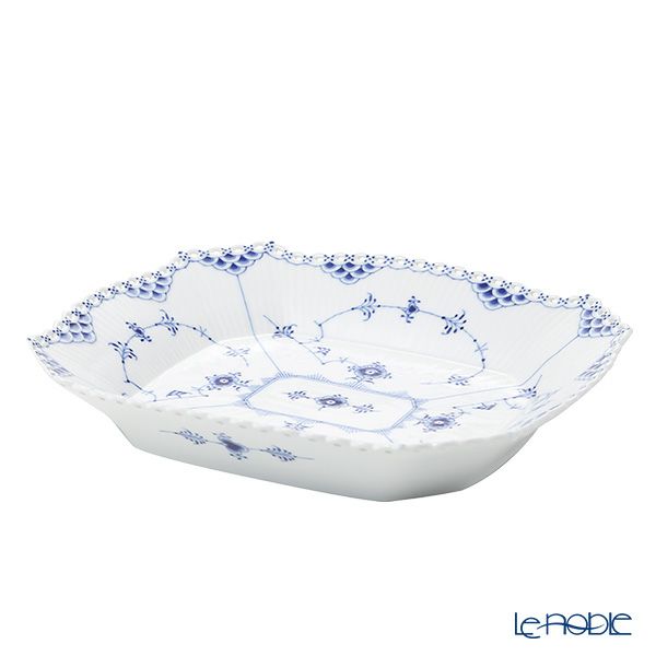 ロイヤルコペンハーゲン（Royal Copenhagen） ブルー フルーテッド フルレース ケーキディッシュ スクエア 26cm 1103420／1016784