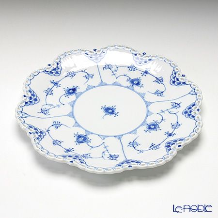 ロイヤルコペンハーゲン（Royal Copenhagen） ブルー フルーテッド フルレース ケーキ皿 25cm 1103422／1017233