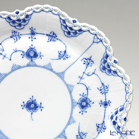 ロイヤルコペンハーゲン（Royal Copenhagen） ブルー フルーテッド フルレース ケーキ皿 25cm 1103422／1017233