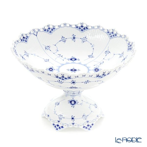 ロイヤルコペンハーゲン（Royal Copenhagen）ブルーフルーテッドフルレース コンポート 直径28cm／高さ17.5cm 1103429／1017234