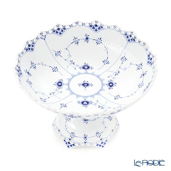 ロイヤルコペンハーゲン（Royal Copenhagen）ブルーフルーテッドフルレース コンポート 直径28cm／高さ17.5cm 1103429／1017234