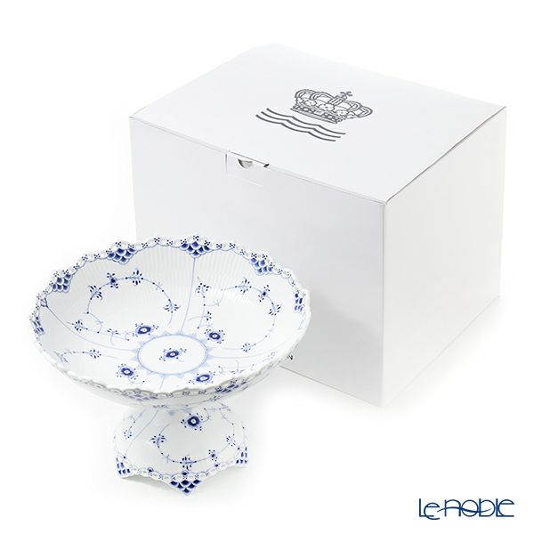 ロイヤルコペンハーゲン（Royal Copenhagen）ブルーフルーテッドフルレース コンポート 直径28cm／高さ17.5cm 1103429／1017234