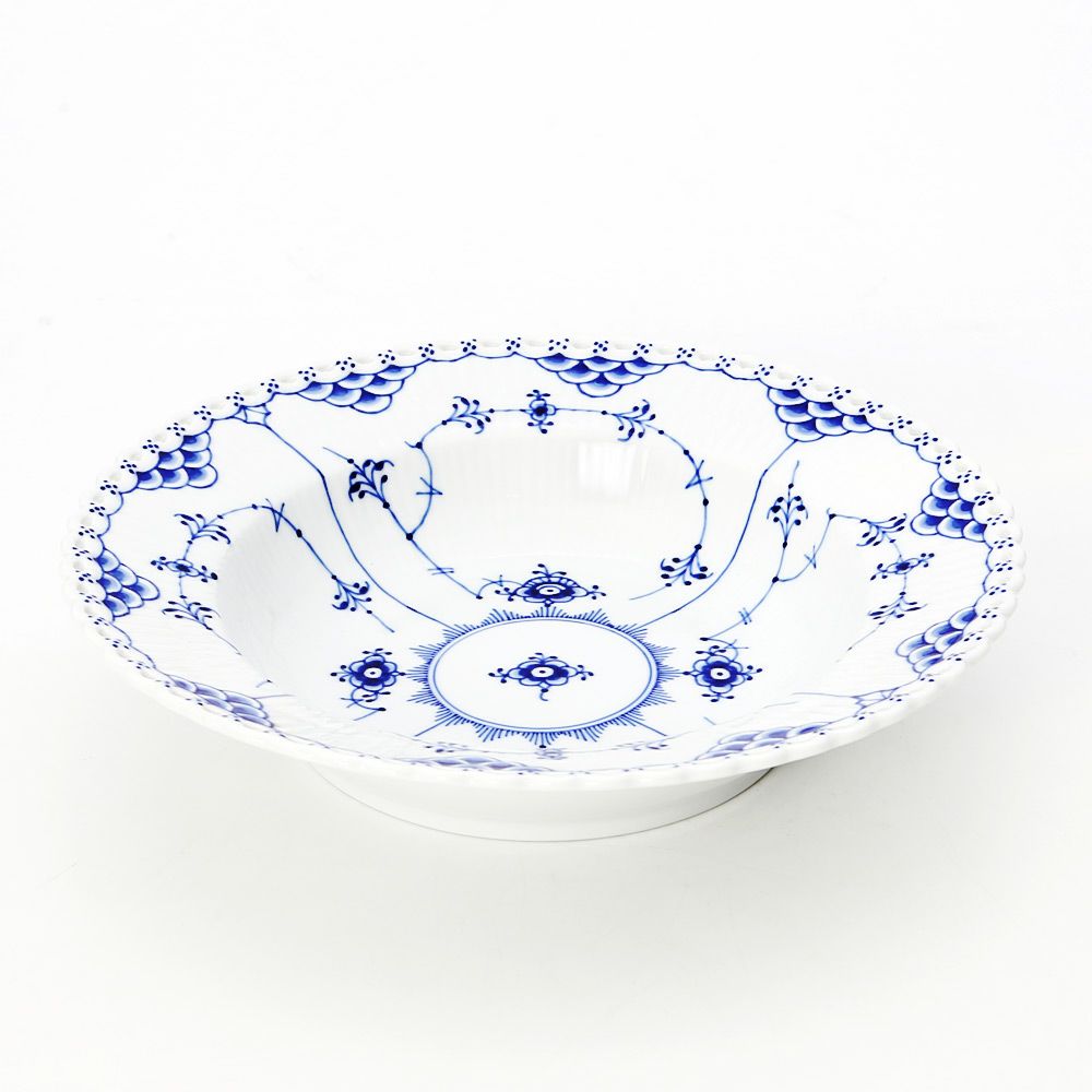 ロイヤルコペンハーゲン（Royal Copenhagen） ブルー フルーテッド フルレース プレート（ディープ） 23cm 1103605／1017236