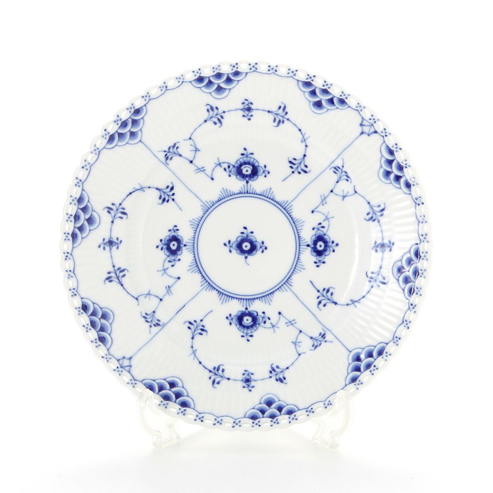 ロイヤルコペンハーゲン（Royal Copenhagen） ブルー フルーテッド フルレース プレート（フラット） 17cm 1103617／1017237
