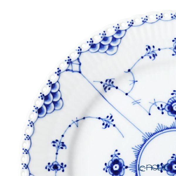 ロイヤルコペンハーゲン（Royal Copenhagen） ブルー フルーテッド フルレース プレート（フラット） 19cm 1103620／1017238