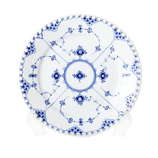 ロイヤルコペンハーゲン（Royal Copenhagen） ブルー フルーテッド フルレース プレート（フラット） 19cm 1103620／1017238