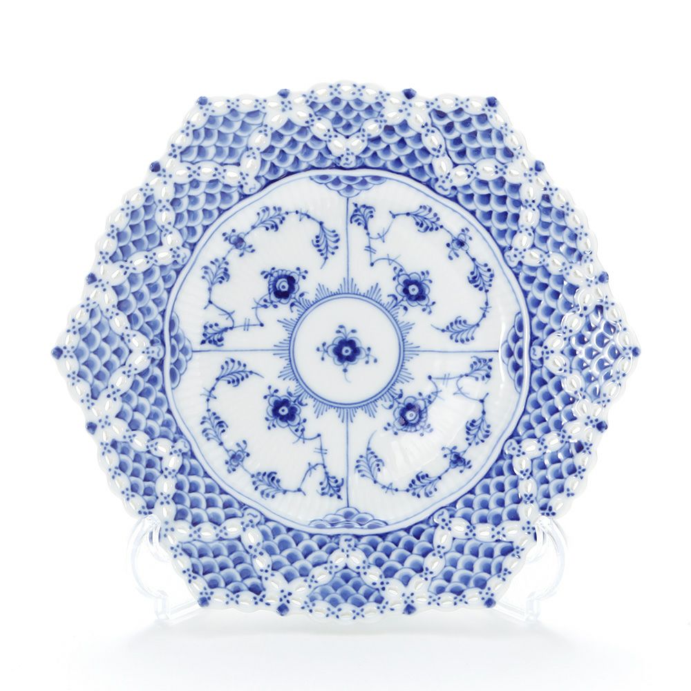 ロイヤルコペンハーゲン（Royal Copenhagen） ブルー フルーテッド フルレース プレート（ダブルレース） 21cm 1103636／1017241
