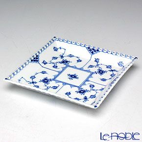 ロイヤルコペンハーゲン（Royal Copenhagen） ブルー フルーテッド フルレース プレートスクエア（スモール） 1103714