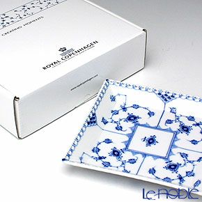 ロイヤルコペンハーゲン（Royal Copenhagen） ブルー フルーテッド フルレース プレートスクエア（スモール） 1103714