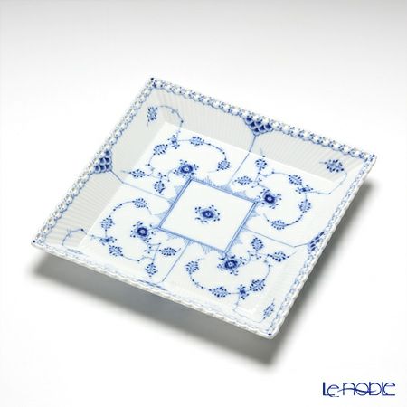 ロイヤルコペンハーゲン（Royal Copenhagen） ブルー フルーテッド フルレース プレートスクエア（ラージ） 21.5cm 1103722