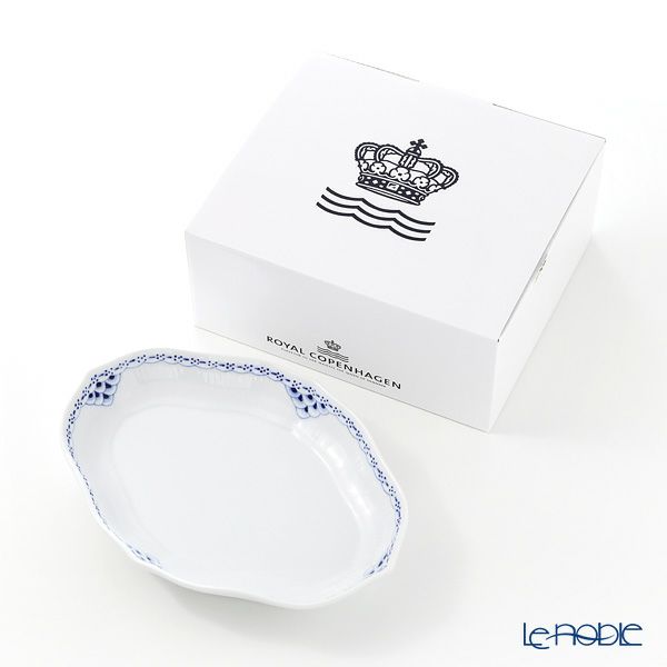 ロイヤルコペンハーゲン（Royal Copenhagen） プリンセス ブルー ディッシュ舟形 22×15.5cm 1104353