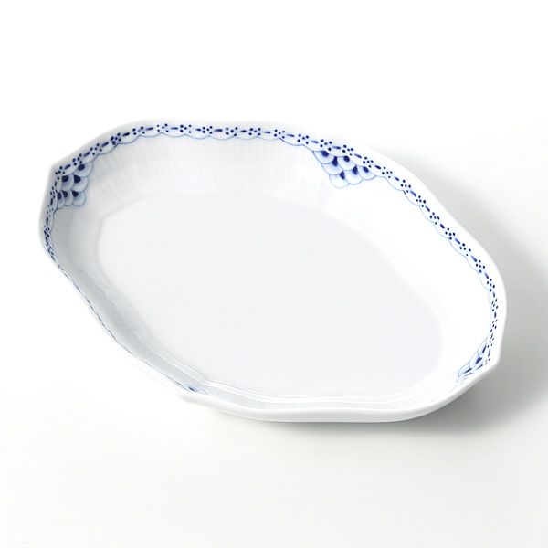 ロイヤルコペンハーゲン（Royal Copenhagen） プリンセス ブルー ディッシュ舟形 22×15.5cm 1104353