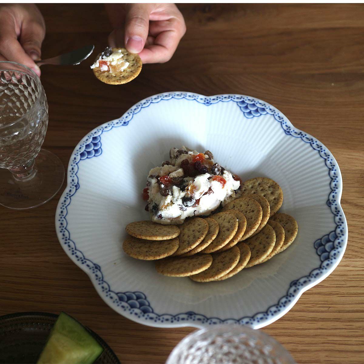 ロイヤルコペンハーゲン（Royal Copenhagen） プリンセス ブルー ペタルボウル 25.5×H4.5cm 1104397