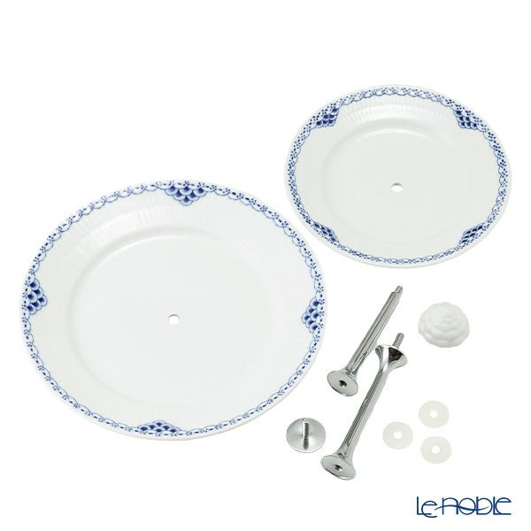 ロイヤルコペンハーゲン（Royal Copenhagen） プリンセス ブルー デザートスタンド 2段 24cm 組み立て式 1104437／1062485