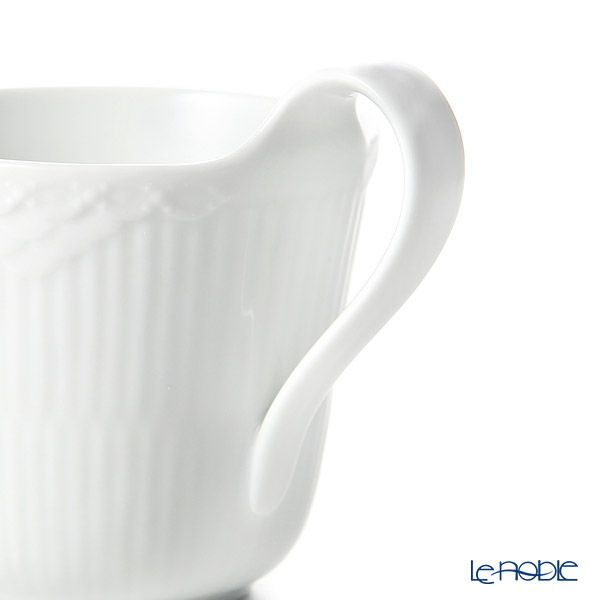 ロイヤルコペンハーゲン（Royal Copenhagen） ホワイト フルーテッド ハーフレース ハイハンドル マグ 330ml 1128090／1026446