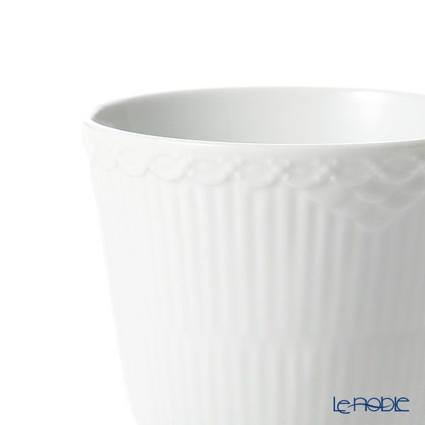 ロイヤルコペンハーゲン（Royal Copenhagen） ホワイト フルーテッド ハーフレース ハイハンドル マグ 330ml 1128090／1026446