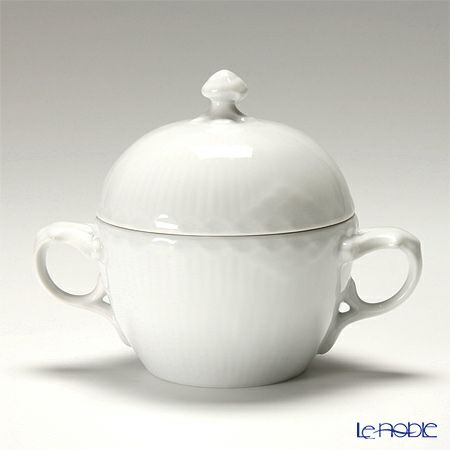 ロイヤルコペンハーゲン（Royal Copenhagen） ホワイト フルーテッド ハーフレース シュガー 200ml 1128159／1017280
