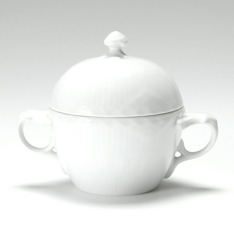 ロイヤルコペンハーゲン（Royal Copenhagen） ホワイト フルーテッド ハーフレース シュガー 200ml 1128159／1017280