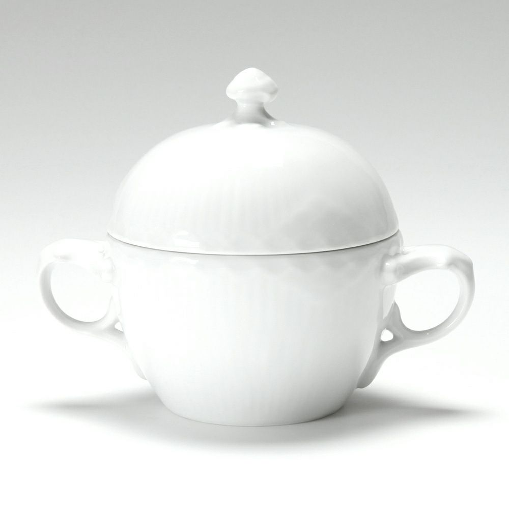 ロイヤルコペンハーゲン（Royal Copenhagen） ホワイト フルーテッド ハーフレース シュガー 200ml 1128159／1017280