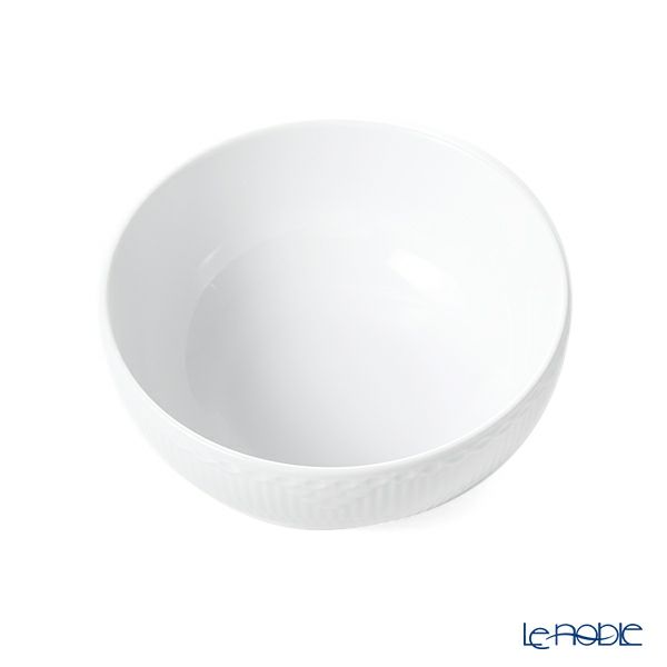 ロイヤルコペンハーゲン（Royal Copenhagen） ホワイト フルーテッド ハーフレース ボウル 18cm 1128456／1028385