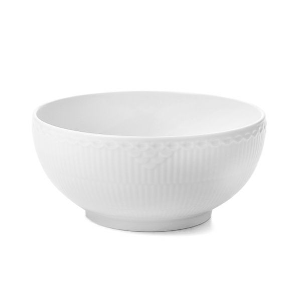 ロイヤルコペンハーゲン（Royal Copenhagen） ホワイト フルーテッド ハーフレース ボウル 18cm 1128456／1028385