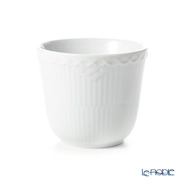 ロイヤルコペンハーゲン（Royal Copenhagen） ホワイト フルーテッド ハーフレース スタイルカップ 260ml 1128495／1027464