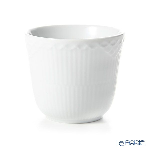 ロイヤルコペンハーゲン（Royal Copenhagen） ホワイト フルーテッド ハーフレース スタイルカップ 260ml 1128495／1027464